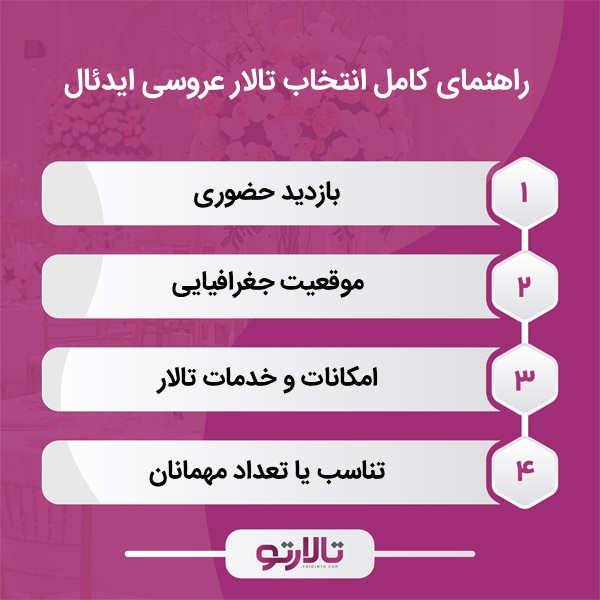 معیار های انتخاب بهترین تالار عروسی در شرق تهران